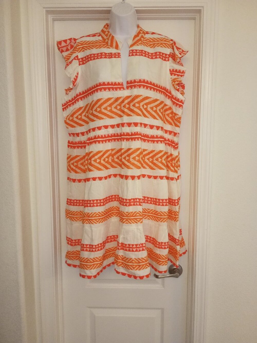 NWT Sail To Sable Ruffle sleeve Tiered Dress